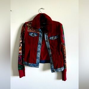 Desiqual Burgundy Jeans Jacket, S